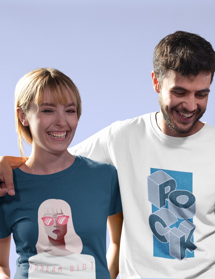 Two friends wearing FilmyArts tees